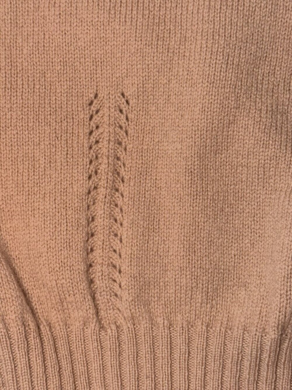 Burberry Fair Isle Lambswool Pastel Peach knit Pullover Sweater Corset Waist 44 - Picture 7 of 9